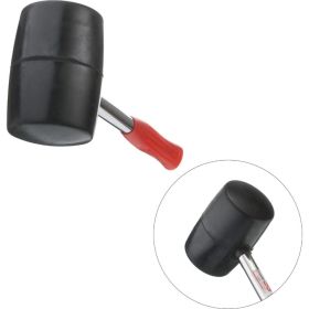 Резиновая киянка INTERTOOL 900г. 80 мм, черная резина, металлическая ручка HT-0233 (артикул 20216542) – фото 3