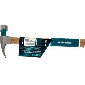 Молоток-гвоздодер GROSS American hickory 280г, угол 75, магнит, обрезиненная рукоятка 10417 (артикул 16129445) – фото 2