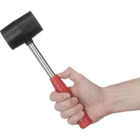 Резиновая киянка INTERTOOL 450г. 60 мм, черная резина, металлическая ручка HT-0231 (артикул 20216668) – фото 3