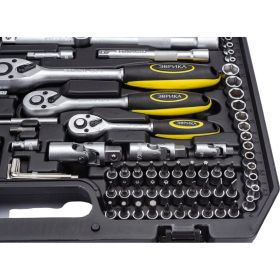 Набор инструмента ЭВРИКА 1*2""&1*4""&3*8"", DR, 6-гранный, 216 предмет ER-80216 (артикул 16257644) – фото 2