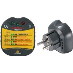 Цифровой тестер электросети для евро-розеток Mastech MS6860D 58485 (артикул 15491974) – фото 1