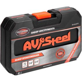Набор профессионального инструмента AV Steel 72 предм. 1/4 AV-011472 (артикул 16045299) – фото 3