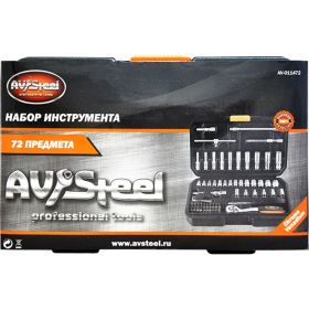 Набор профессионального инструмента AV Steel 72 предм. 1/4 AV-011472 (артикул 16045299) – фото 14