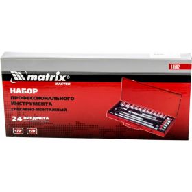 Автомобильный набор инструмента с квадратом 1/2" MASTER MATRIX 13582 (артикул 13698126) – фото 3