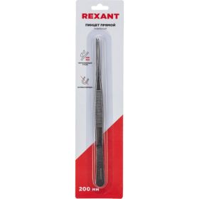Пинцет 200мм (прямой, рифленый, блистер) REXANT 12-0368 (артикул 15736398) – фото 3