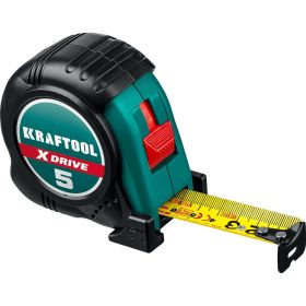 Рулетка KRAFTOOL X-Drive 5м/25мм с ударостойким обрезиненным корпусом 34122-05-25_z02 (артикул 16440166) – фото 1