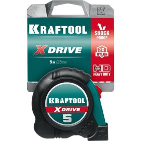 Рулетка KRAFTOOL X-Drive 5м/25мм с ударостойким обрезиненным корпусом 34122-05-25_z02 (артикул 16440166) – фото 4
