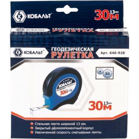 Рулетка геодезическая (30м x 13мм) КОБАЛЬТ 646-928 (артикул 15536538) – фото 3