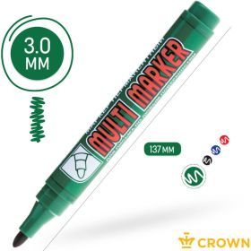 Перманентный маркер Munhwa Crown Multi Marker зеленый, пулевидный, 3мм CPM-800 (артикул 16230677) – фото 5