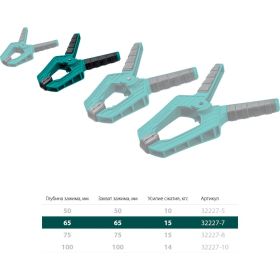 Пружинная струбцина KRAFTOOL SC-7 65х65 мм 32227-7 (артикул 18364879) – фото 5