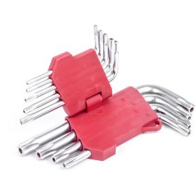 Набор Г-образных ключей INTERTOOL TORX с отверстием 9шт., Т10-Т50, Cr-V HT-0604 (артикул 20216674) – фото 4