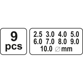 Набор пробойников YATO 9 предметов YT-3590 (артикул 15744412) – фото 4