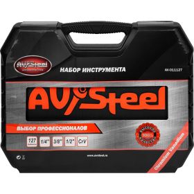 Набор инструмента AV Steel 127 предметов 1/4"",3/8"" профессиональный AV-011127 (артикул 19749610) – фото 2