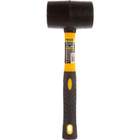 Резиновая черная киянка с фибергласовой ручкой 680г STAYER PROFESSIONAL 2054-75 (артикул 15595624) – фото 2