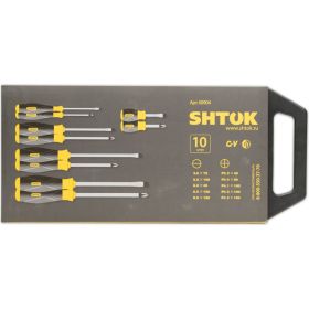 Набор отверток SHTOK 10 шт. кейс 09904 (артикул 15520678) – фото 3