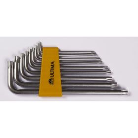 Набор ключей Ultima TORX, 9 шт в наборе, CrV, T10-T50, удлиненные 122006 (артикул 20254078) – фото 1