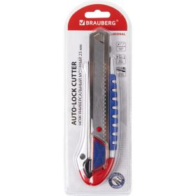 Универсальный мощный нож BRAUBERG Professional ширина 25 мм, металлический корпус 237448 (артикул 16742556) – фото 7