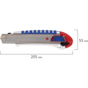 Универсальный мощный нож BRAUBERG Professional ширина 25 мм, металлический корпус 237448 (артикул 16742556) – фото 4