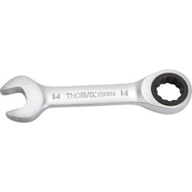 Гаечный ключ Thorvik CSRW14 комбинированный трещоточный короткий, 14 мм 53523 (артикул 18805152) – фото 1