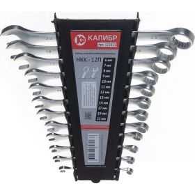 Набор комбинированных ключей, 12 штук, CrV Калибр НКК-12П 00000062581 (артикул 15745015) – фото 1