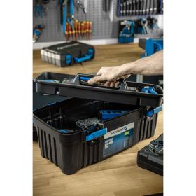 Пластиковый кейс для инструментов HOEGERT TECHNIK 22, съемный органайзер HT7G063 (артикул 22123227) – фото 3