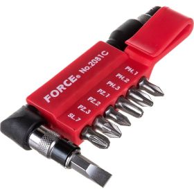 Г-образная отвертка с комплектом бит FORCE 2081C (артикул 15844678) – фото 6