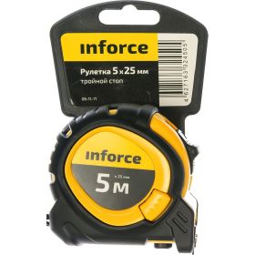 Рулетка с тройным стопом Inforce 5Х25 06-11-71 (артикул 15958897) – фото 2