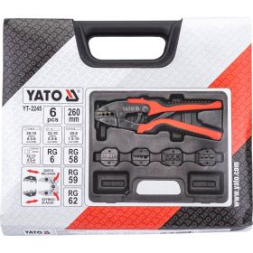 Пассатижи для обжима и зачистки проводов в на??оре YATO 6 предметов (пластиковый кейс) YT-2245 (артикул 15744203) – фото 3
