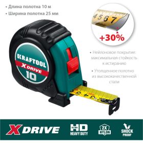 Рулетка KRAFTOOL X-Drive 10м х 25мм 34122-10 (артикул 18365035) – фото 11