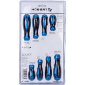 Набор отверток Hogert Technik 8 шт, сталь S2 HT1S096 (артикул 17590116) – фото 2