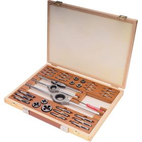 Резьбонарезной набор Bucovice Tools M1-D, М3-М12, в деревянном кейсе 310128 (артикул 15780173) – фото 4