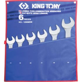 Набор комбинированных ключей (34-50 мм, 6 шт) KING TONY 1296MRN (артикул 15506346) – фото 1
