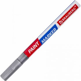 Лаковый маркер-краска BRAUBERG EXTRA paint marker 2 мм, серебряный, улучшенная нитро-основа, 151971 (артикул 16727416) – фото 1