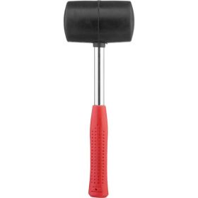 Резиновая киянка INTERTOOL 680г. 75 мм, черная резина, металлическая ручка HT-0232 (артикул 20216656) – фото 1
