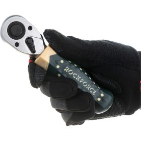 Реверсивная короткая трещотка с резиновой ручкой 1/2 L-170мм 72зуб ROCKFORCE RF-802419 (артикул 15989498) – фото 2