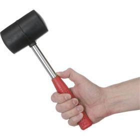 Резиновая киянка INTERTOOL 680г. 75 мм, черная резина, металлическая ручка HT-0232 (артикул 20216656) – фото 2