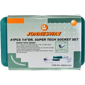 Набор торцевых головок Super Tech 1/4DR Jonnesway S68H2141S (артикул 13938530) – фото 1
