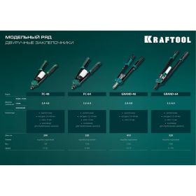 Компактный двуручный заклепочник KRAFTOOL FC-48 290 мм, регулировка усилия, 2.4 - 4.8 мм 31161_z01 (артикул 16510818) – фото 6