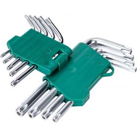 Набор ключей ВОЛАТ Torx T10-T50 9 предметов коротких 11025-09 (артикул 21540520) – фото 4