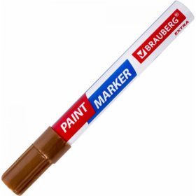 Лаковый маркер-краска BRAUBERG EXTRA paint marker 4 мм, медный, улучшенная нитро-основа, 151988 (артикул 16729346) – фото 2