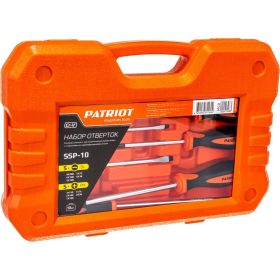 Набор отверток, CR-V, пластиковый кейс, 10шт PATRIOT SSP-10 350003001 (артикул 15935513) – фото 1