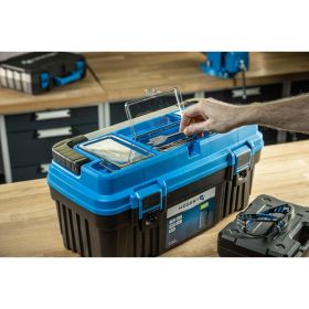 Пластиковый кейс для инструментов HOEGERT TECHNIK 25, съемный органайзер HT7G066 (артикул 22123233) – фото 2
