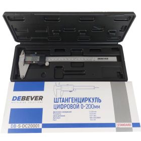Цифровой штангенциркуль DeBever 0-200 мм, 0.01 мм DB-S-DC20001 (артикул 21146062) – фото 2