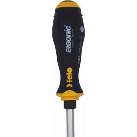 Плоская шлицевая ударная отвертка Felo Ergonic 9,0X1,6X150 45009040 (артикул 16391242) – фото 3