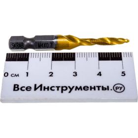 Сверло-метчик (М4х0.7х54 мм; HSS-TiN) SKRAB 33824 (артикул 16378683) – фото 2