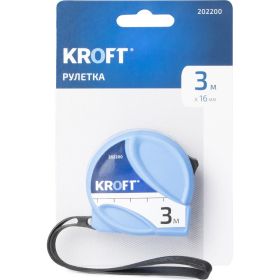 Пластиковая рулетка KROFT 3 м, 16 мм LM202200 (артикул 20823357) – фото 2