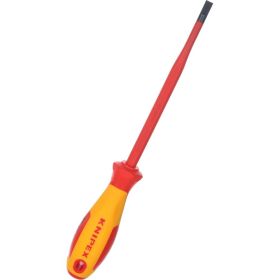 Отвертка KNIPEX SL6.5x1.2 шлицевая тонкая VDE, L лезвия 150 мм, 1000V, 2-комп. рук-ка KN-982065SL (артикул 15723440) – фото 1