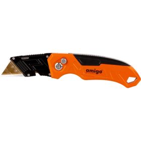 Строительный нож с трапециевидным лезвием AMIGO 77201 (артикул 21266068) – фото 4