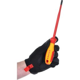 Отвертка KNIPEX SL6.5x1.2 шлицевая тонкая VDE, L лезвия 150 мм, 1000V, 2-комп. рук-ка KN-982065SL (артикул 15723440) – фото 3