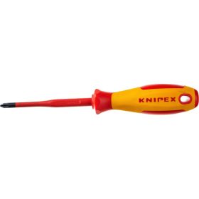 Крестовая отвертка KNIPEX PH2 тонкая, VDE, длина лез 100 мм, L-212 мм KN-982402SL (артикул 16146144) – фото 4